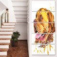thumbnail image 1 of Aggressive Brown Dog Watercolor - Animal Canvas Wall Art, 1 of 3