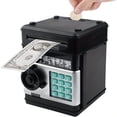 thumbnail image 3 of EASTIN Digital Piggy Bank ATM Machine for Kids  Electronic Money Saving Bank with Password Lock  Automatic Paper Currency and Coin Storage Box  Black Plastic Toy Bank, 3 of 6
