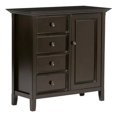 thumbnail image 1 of Pemberly Row Armoire de Rangement en Bois Massif de Style Mi-Siècle, Brun Hickory, 1 of 5
