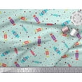 thumbnail image 2 of Soimoi Green polyester Crepe Fabric Dot & Candies Food Printed Fabric 1 Yard 42 Inch Wide, 2 of 6