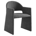 thumbnail image 2 of Modway Talia Fauteuil de Salle à Manger Rembourré en Tissu, Charbon, 2 of 9