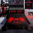 thumbnail image 2 of QUTETN Moderne Noir Bleu Joystick de Jeu Couettes et Duvets Grand Lit, 2 of 6