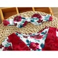 thumbnail image 3 of Girls Sets Long Sleeve Floral Mesh Patchwork Dress Headband, 3 of 6