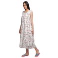 thumbnail image 4 of Moomaya Chemise de Nuit Imprimée pour Femmes Mi-Longue en Coton avec Manches Vêtements de Nuit, 4 of 5