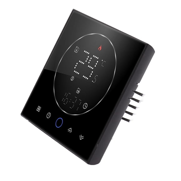 Smart Home Thermostat with LED Display, Energy Saving, Programmable Wall Mounted Thermostat for AC95-240V Square Concealed Box