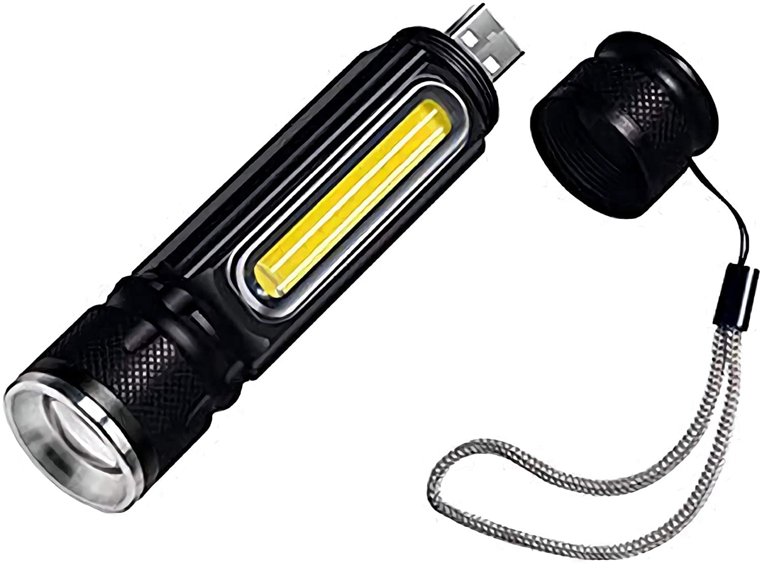 Lampe Torche LED Rechargeable Puissante, Lampe de Poche avec Chargeur USB, Mini Lampe Torche étanche pour le Camping