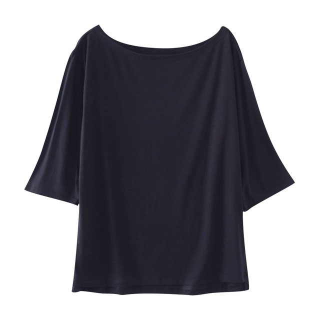 Birdeem T-Shirt Femme Col Rond Couleur Unie Manches Courtes Ample