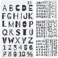 thumbnail image 2 of 24 Sheets English Letters Hollow Painting Templates Hand Graffiti Templates, 2 of 8