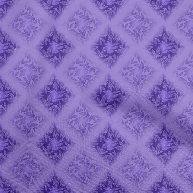 oneOone Polyester Spandex Medium Blue Fabric Leaves Craft Projects Decor Fabric Printed By The Yard 56 Inch Wide