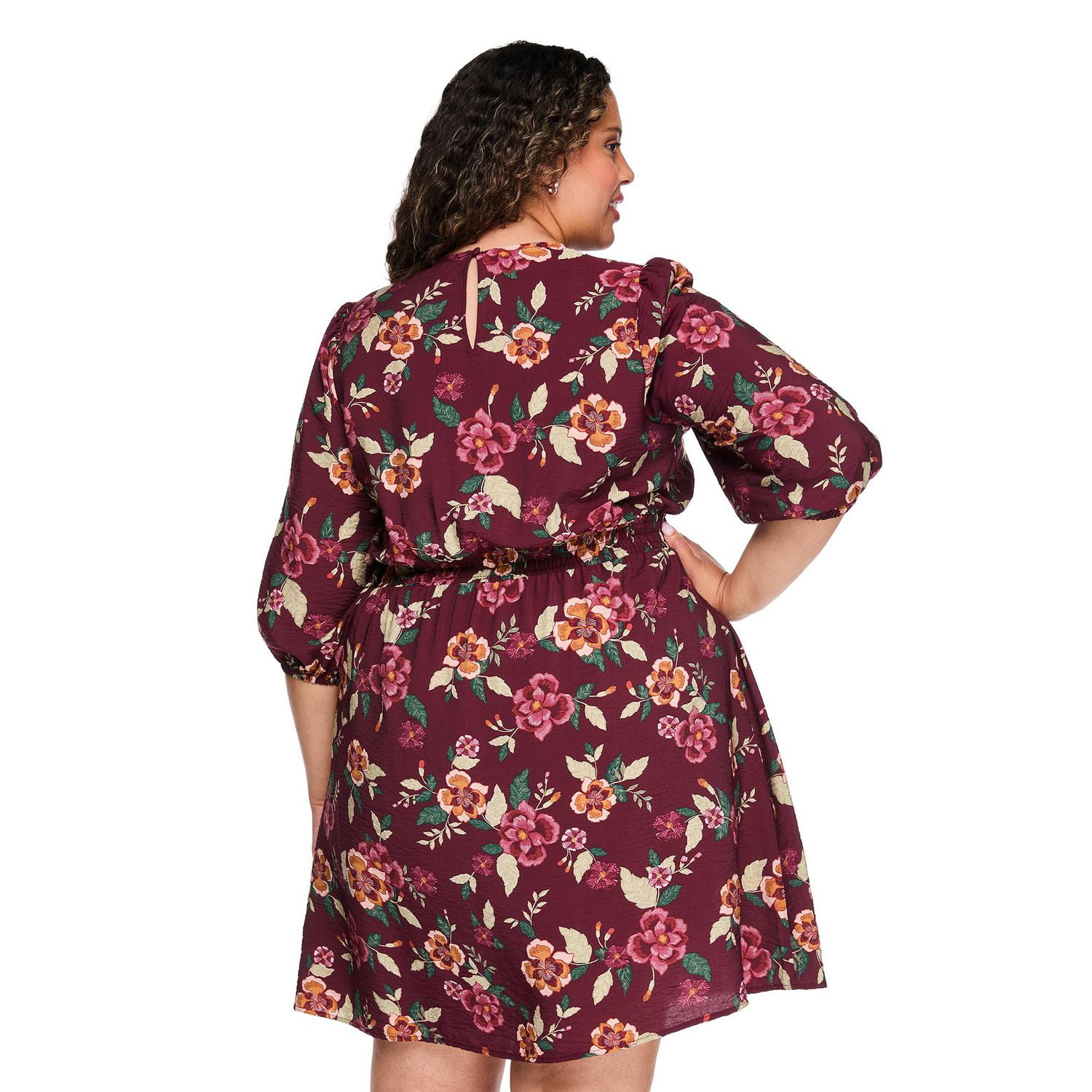 Lane Bryant Women's Plus Long-Sleeve Fit & Flare Dress