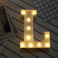 thumbnail image 3 of TopLLC Alphabet LED Letter Lights Light Up White Plastic Letters Standing Hanging A-M & on Clearance, 3 of 3