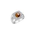 thumbnail image 3 of RYLOS Mens Rings 14K White Gold Designer Round Gemstone &  Sparkling Diamond Ring Tiger Eye November Birthstone Rings For Men, Men's Rings, Gold Rings Sizes 8 - 13, 3 of 7