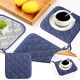thumbnail image 2 of Light Table And Mats Woven Mats Pottery Charger Plates 3Pcs Kitchen Pot Holders Hot Pot Holder Set Cloth Padded Potholders For Kitchens Washable Potholders For Cooking And Baking, 2 of 4