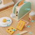thumbnail image 4 of New Wooden Pretend Role Play House Kitchen Toy For Children Simulation Bread Machine Baby Classic Kid Educational  Set, 4 of 6