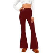 cfhntfmh Women's Flare Leggings Butt Lifting Bell Bottom Workout Leggings High Waisted Bootcut Yoga Pants