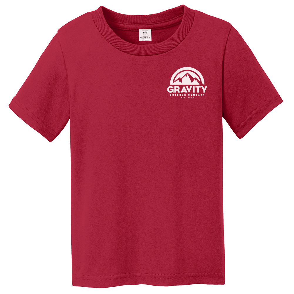 Gravity Outdoor Co. Chemise de Voyage pour Tout-Petit, Rouge Blanc 2T
