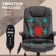 thumbnail image 4 of HOMCOM Executive Office Chair w/ Massage and Heat, Computer Chair, Brown, 4 of 10
