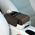 thumbnail image 2 of Coffee Car Armrest Organizer With Usb Charging Ports And Cup Holder For Console Storage Leather Material With High Elasticity Sponge 1Pc 1.10 Pounds, 2 of 3