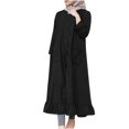 thumbnail image 2 of Gspmoly Robes d'Été pour Femmes 2025, Mode pour Femmes Col Rond Ample Manches Longues Uni Robe Longueur Cheville Longue Robe Robes de Travail pour Femmes Économies d'Été Liquidation, 2 of 8