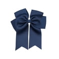 thumbnail image 2 of Iumwxz 6-inch Ribbed Satin Fishtail Double Layered Ribbon Bow Hair Clip For Children's Hair Accessories Hair Clip, 2 of 7