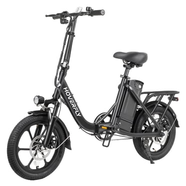 Gotrax OTTO Foldable Electric City Bike, 350W Motor, 40KM Range, 25KM/H Top Speed, Lightweight Commuter eBike, Black
