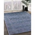 thumbnail image 2 of Ahgly Company Tapis d'Intérieur Rond Milieu du Siècle Moderne Bleu Azur Zone Orientale, 8' Rond, 2 of 6