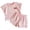 1-Pink, variant on SGMVNU Girls Two Piece Summer Outfits Casual Cap Sleeve Striped Shirt Top Matching Shorts Set Kids Clothes(Size 5-6 Years, 3-Pink)