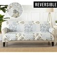 thumbnail image 2 of Patchwork Scalloped Printed Furniture Protector. Stain Resistant Couch Cover. (Sofa, Grey), 2 of 6