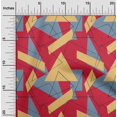 thumbnail image 1 of oneOone Silk Tabby Fabric Rectangle & Triangle Geometric Print Fabric By The Yard 42 Inch Wide, 1 of 4