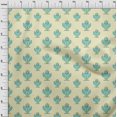 thumbnail image 3 of oneOone Cotton Poplin Fabric Floral Block Printed Craft Fabric BTY 42 Inch Wide, 3 of 4