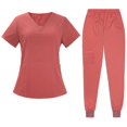 thumbnail image 2 of Tachiuwa Female Scrub Set Classic Short Sleeved Elastic Waist Soft Nurse Work Clothes L, 2 of 9