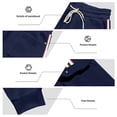 thumbnail image 3 of Ceisia Men Solid Color Loose Casual Pants Elastic Waist Drawstring Sports Gift Work Trousers, 3 of 8