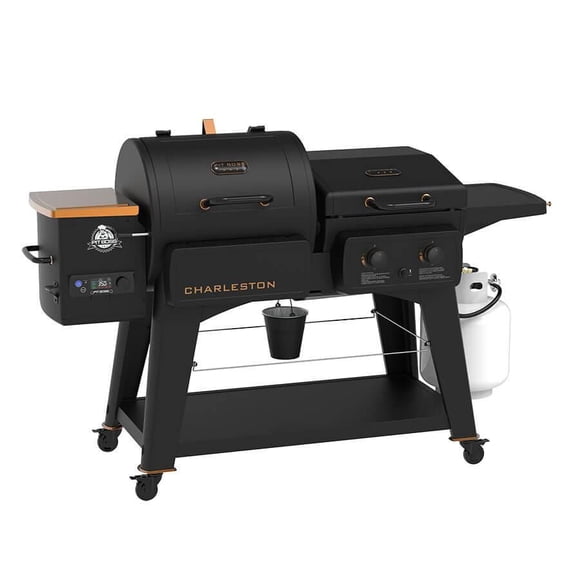 Pit Boss Charleston 1020 Sq in Pellet Grill/Gas Griddle Combo – Onyx Series