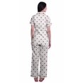 thumbnail image 4 of Moomaya Pyjama Chemise en Coton Imprimé Col à Encoche Tenue de Nuit Ensemble de Pyjama pour Femme, 4 of 6