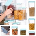 thumbnail image 1 of Cagogo under $5 4Pcs Food Container, Airtight Food Storage Containers Set, Plastic Kitchen Pantry Organizers, Cereal Flour Storage Jars, Food Grade Kitchen Containers, Dry Food Storage, 1 of 9