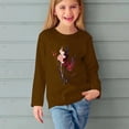 thumbnail image 5 of RXIRUCGD Chemises à Manches Longues pour Filles, Col Rond Mignon, Blouses Décontractées Élégantes (Marron, Taille : 5 Ans), 5 of 5
