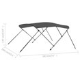 thumbnail image 4 of vidaXL Bimini 3 Arcs Anthracite 183x140x137 cm, 4 of 5