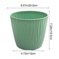 thumbnail image 3 of Weloille Corrugated Round Planter Pot 1 Piece Large Size, Drainage Hole Plant Container, Stylish Home Garden Flower Pot, Suitable for Balcony, Patio, Succulent and Bonsai Planting, 3 of 6