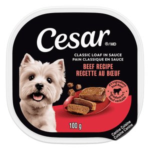 Cesar Classic Loaf in Sauce Beef Recipe Soft Wet Dog Food