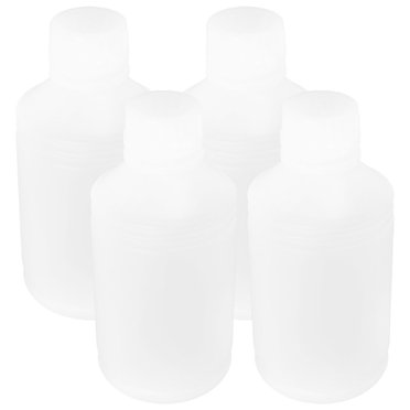 KAKOWELY sample bottles 4pcs Round Bottles Plastic Containers Liquid Storage Bottles Sealing Jars Plastic Bottles Lab Bottle Sample Sealing Storage Container