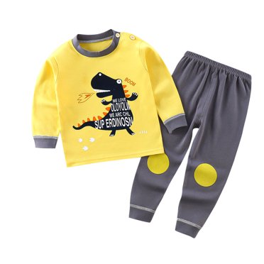 PMVFHDE Liquidation Petits Garçons Filles Pyjamas pour Enfants Ensembles 100 % Coton Pyjamas pour Tout-Petits Manches Longues Hauts Pantalons Vêtements de Nuit Pyjamas Ensembles 2 Pcs L, 3-4 Ans