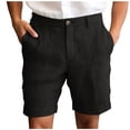 thumbnail image 2 of NTACZA Shorts for Men Summer Zipper Solid Shorts Classic Fit Lightweight Button Placket 5 Inseam Shorts Men S, 2 of 6