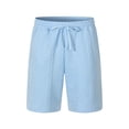 thumbnail image 2 of Yuyuzo Mens Casual Shorts Lightweight Elastic Waist Drawstring Summer Beach Shorts with Pockets, 2 of 4