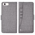 thumbnail image 4 of Wallet Case for iPhone 6 Plus 6s Plus, Blocking Card Slot Stand Shockproof TPU Interior Case PU Leather Magnetic Protect Flip Cover Compatible with iPhone 6 Plus 6s Plus, Gray, 4 of 5