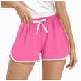 thumbnail image 1 of NIEWTR Girls' Slim Fit Athletic Shorts Adjustment Drawstring Running Shorts Quick Dry Soft Bottom(Hot Pink,5-6 Years), 1 of 5