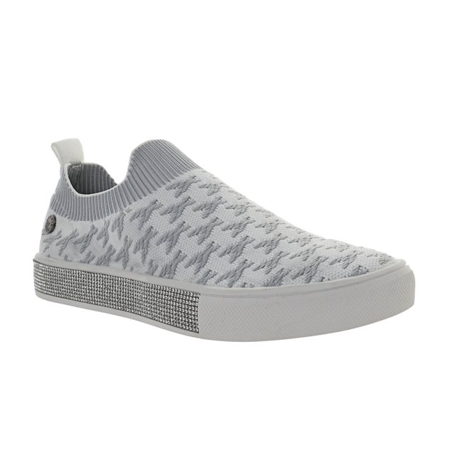 Bernie Mev Chaussures Plates en Tricot Soyeux pour Femmes avec Strass