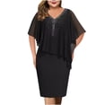 thumbnail image 2 of Meichang Robes Formelles pour Femmes Invitées de Mariage Robe Midi Grande Taille Robes en Chiffon Robe de Soirée Robe de Bal Élégante Robes à Col en V, 2 of 5