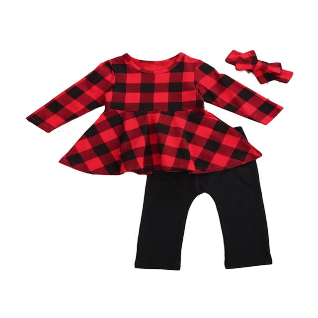 Robe à Carreaux à Manches Longues pour Tout-Petites Filles, Robes Décontractées