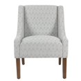 thumbnail image 4 of HomePop Fauteuil d'Appoint Moderne à Accoudoirs Incurvés, Feuille Grise, 4 of 11
