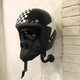 thumbnail image 2 of Motorcycle Helmet Skull With Beard Helmet Rack, Wall Mounted Motorcycle Skull Helmet Holder, Resin Crafts Helmet Stand, Skull Helmet Hanger for Bike, Rugby, Baseballs Helmet, Gift for Motorcycle Rider, 2 of 6
